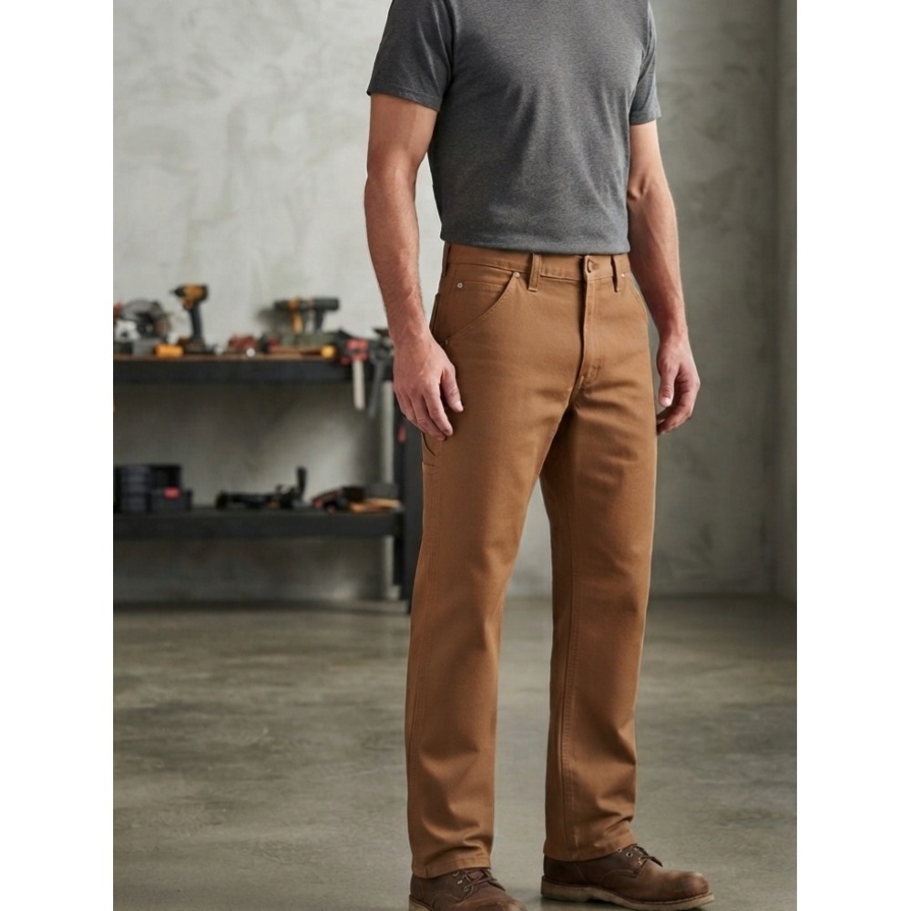 Dickies Workwear Duck Canvas Carpenter Utility Pants Brown 38x32